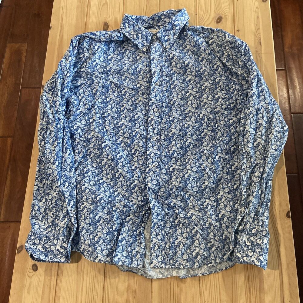 Made in New England Casual Mens Button Down Shirt XLarge XL Floral